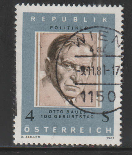AUSTRIA 1981 The 100th Anniversary of Otto Bauer UNH SG 1906