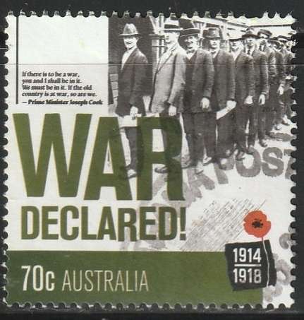 AUSTRALIA 2014 The 100th Anniversary of the Beginning of World War I ULH SG 4162