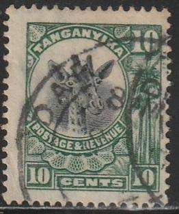TANGANYIKA 1922 -1925 Giraffe ULH SG 75