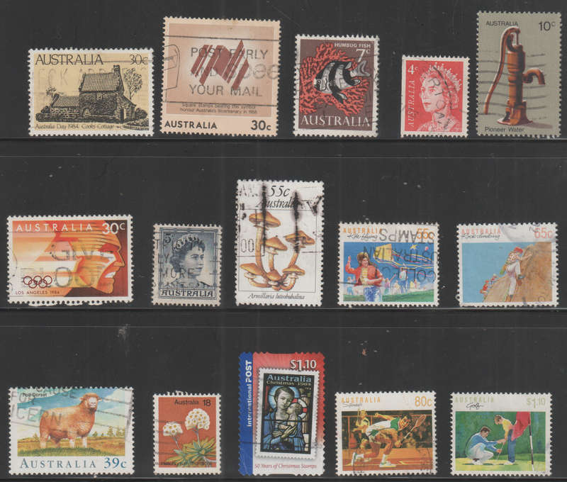 AUSTRALIA SELECTION BID PER STAMP TO TAKE ALL CARD EXCLUDED