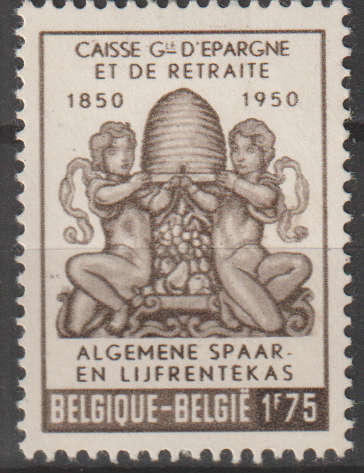BELGIUM  1950 The 100th Anniversary of the Savings Bank MM SG 1310