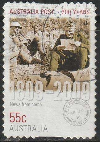 AUSTRALIA 2009 The 200th Anniversary of the Australian Post UNH SG 3161