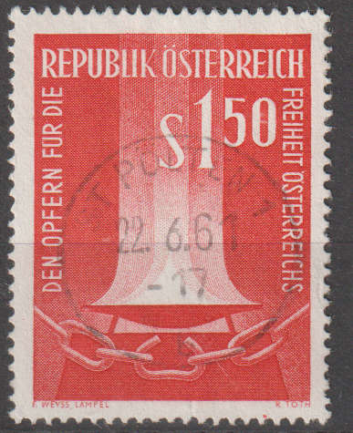 AUSTRIA 1961 Lives Sacrificed for Austria's Freedom ULH SG 1362