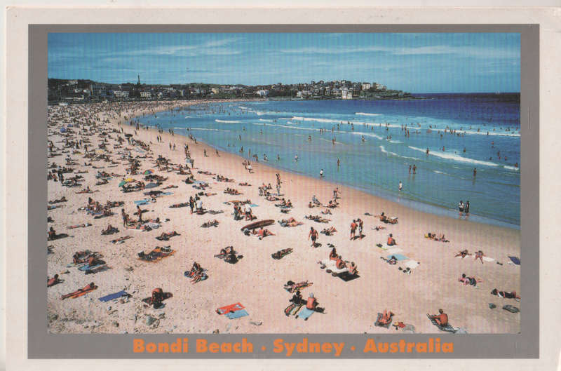 MINT POST CARD BONDI BEACH AUSTRALIA