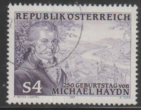 AUSTRIA 1987 The 250th Anniversary of the Birth of Michael Haydn UNH SG 2142