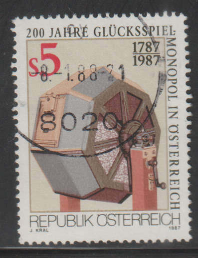 AUSTRIA 1987 The 200th Anniversary of Austria's Gambling Monopoly UNH SG 2146