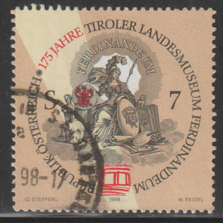 AUSTRIA 1998 The 175th Anniversary of the Foundation of the Federal Museum of Tyrol namedUNH SG 2506