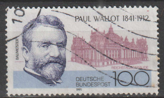 GERMANY 1991 The 150th Anniversary of the Death of Paul Wallot, Architect ULH SG 2396