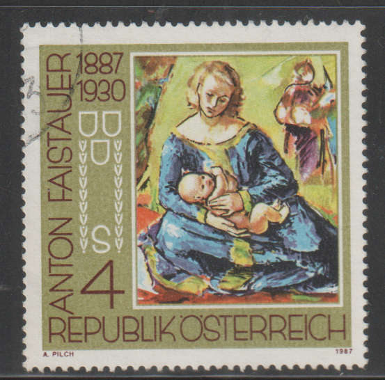 AUSTRIA 1987 The 100th Anniversary of the Birth of the Painters Anton Faistauer and AlberUNH SG 2117