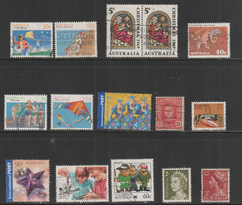 AUSTRALIA SELECTION BID PER STAMP TO TAKE ALL CARD EXCLUDED