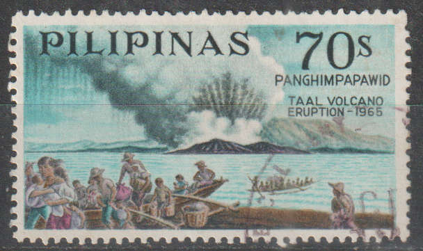 PHILIPPINES 1967 Airmail - The 2nd Anniversary of the Taal Volcano Eruption (1965) ULH SG 1054