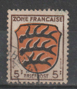 FRENCH ZONE 1945 Coat of Arms ULH SG F3