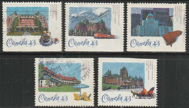 CANADA 1993 Historic Hotels - Imperforated Top or Bottom ULH SG 1540-4