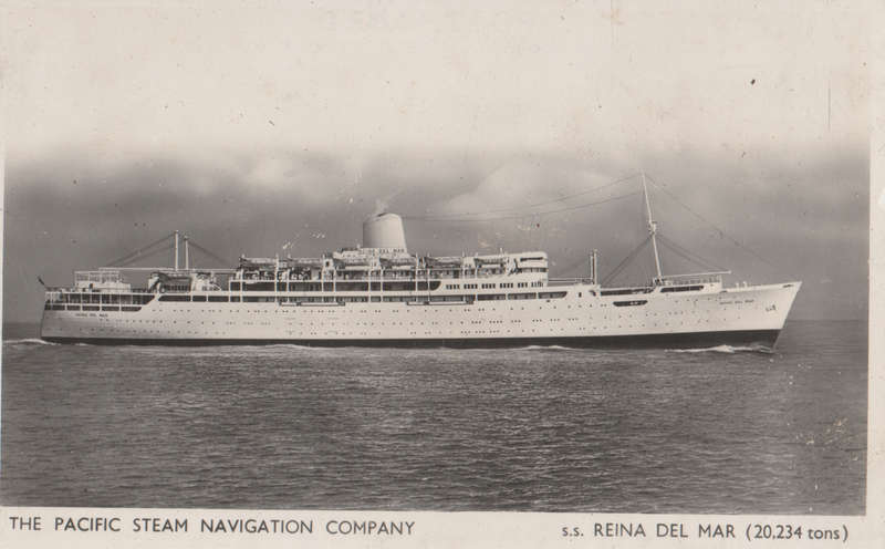 SHIPS OF THE WORLD POST CARDS SS REINA DEL MAR