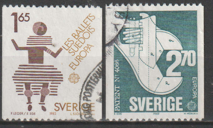 SWEDEN 1983 EUROPA Stamps - Inventions ULH SG 1157/8