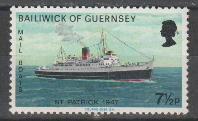GUERNSEY 1973 Maill Boat II UMM SG 82
