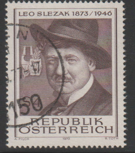 AUSTRIA  1973 The 100th Anniversary of the Birth of Leo Slezak UNH SG 1664
