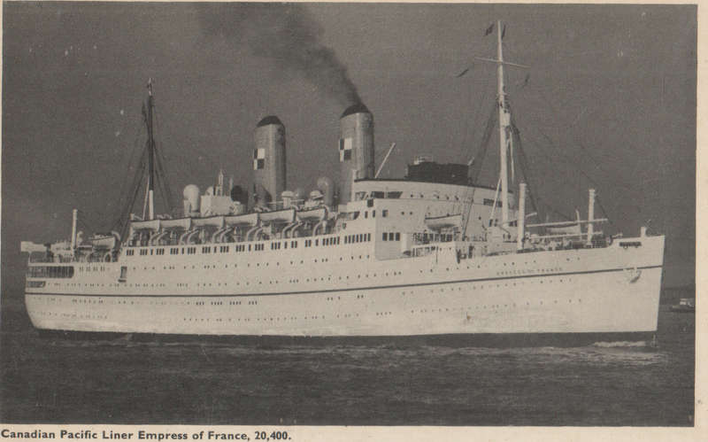 SHIPS OF THE WORLD POST CARDS EMPRESS OF FRANCE