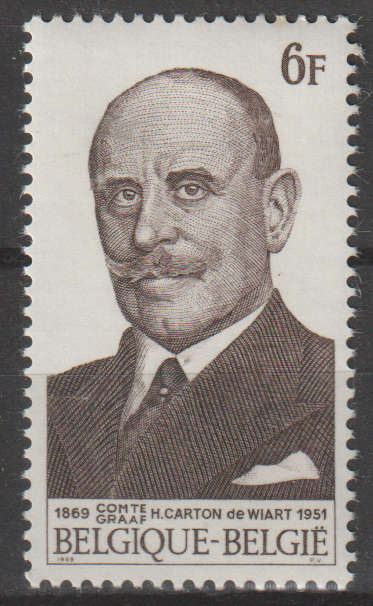 BELGIUM 1969 The 100th Anniversary of the Birth of H.Carton de Wiarts UMM SG 2134