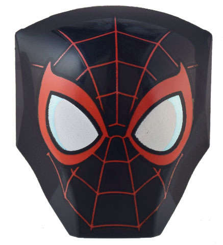 Lego (USED) ~ Large Figure Armor, Smooth with 2 x 2 Round Brick Attachment BLACK SPIDERMAN