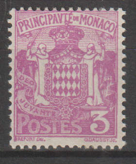 MONACO 1924 -1933 Coat of Arms MM SG 75