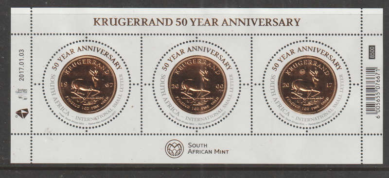 SOUTH AFRICA  2017 The 50th Anniversary of the Krugerrand UMM SACC 2298