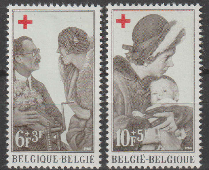 BELGIUM 1968 Red Cross charity UMM SG 2076/7