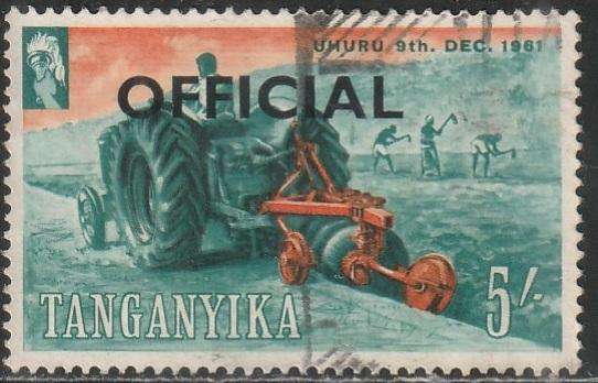 TANGANYIKA 1961 Postage Stamps of 1961 Overprinted "OFFICIAL" VFU SG O8