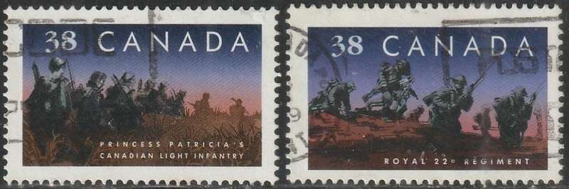 CANADA 1989 The 75th Anniversary of Canadian Regiments ULH SG 1335/6