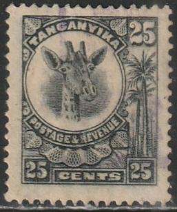 TANGANYIKA 1922 -1925 Giraffe ULH SG 78