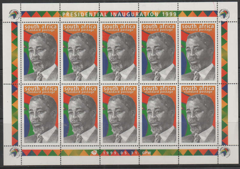 SOUTH AFRICA  1999 Inauguration of President Thabo Mbeki UMM SACC 1207 FULL SHEET