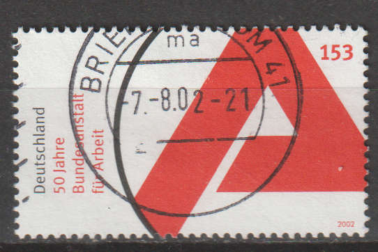 GERMANY 2002 The 50th Anniversary of the Federal Employment Agency ULH SG 3105