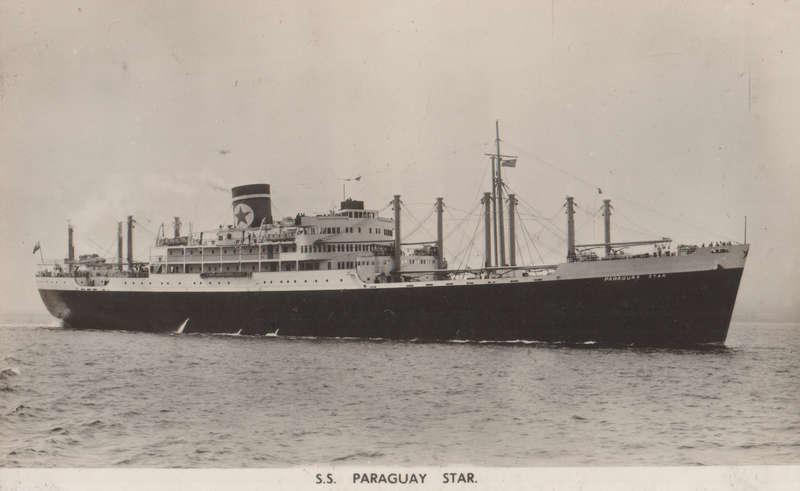 SHIPS OF THE WORLD POST CARDS PARAGUAY STAR