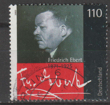 GERMANY 2000 The 70th Anniversary of the Death of Friedrich Ebert, 1871-1925 ULH SG 2950