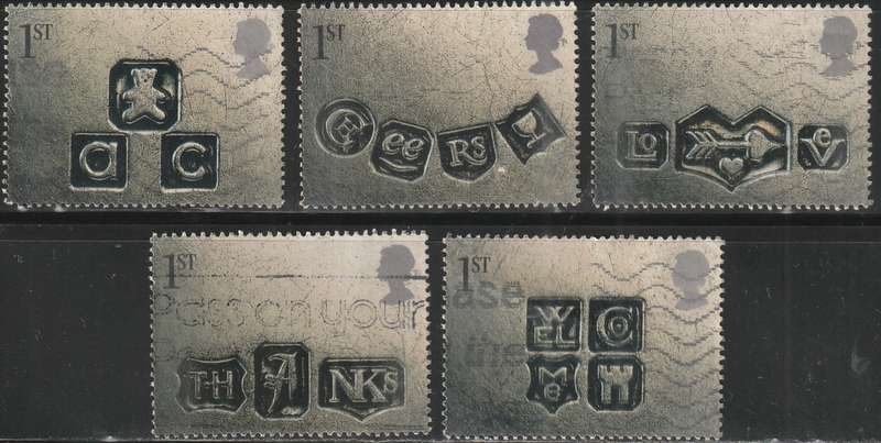 GB 2001 Greeting Stamps ULH SG 2182-6