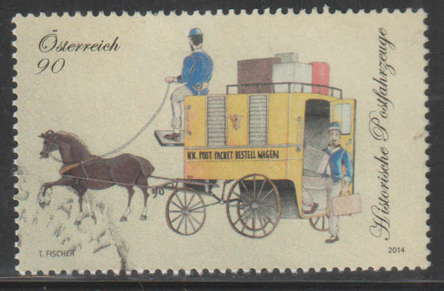 AUSTRIA 2014 Historical Postal Vehicles - Parcel Stagecoach UNH ANK 3187