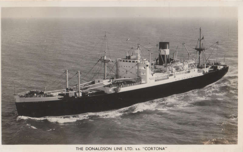 MINT REAL PHOTO POST CARD THE DONALDSON LINE LTD SS CORTONA