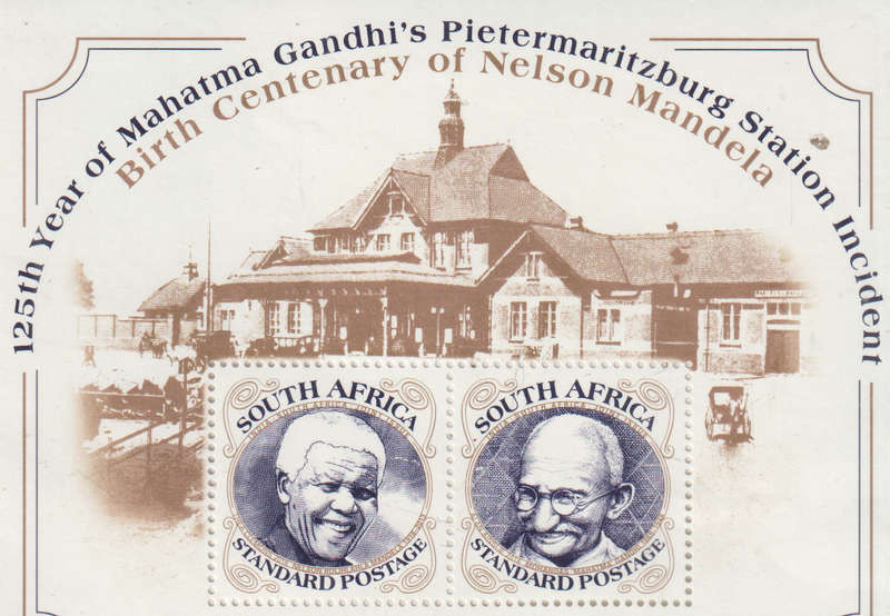 SOUTH AFRICA 2018 Nelson Mandela & Mahatma Gandhi- Joint Issue with India UMM  SACC 2315 SHEET