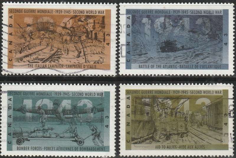CANADA 1993 The 50th Anniversary of Second World War ULH SG 1576-9
