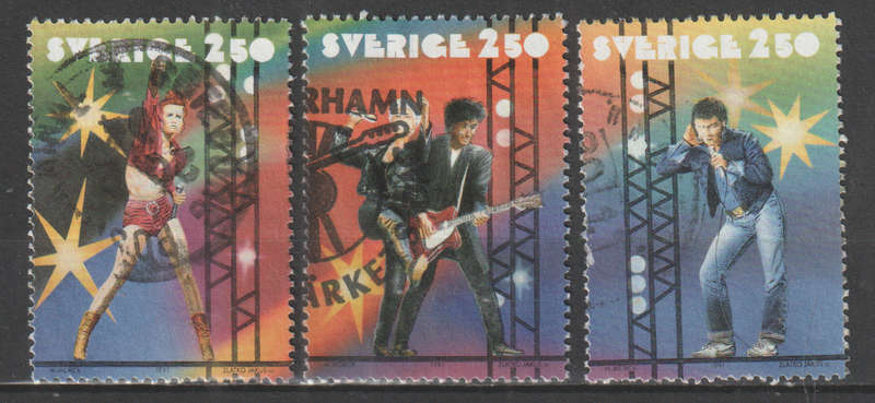 SWEDEN 1991 Rock & Pop ULH SG 1599-1601