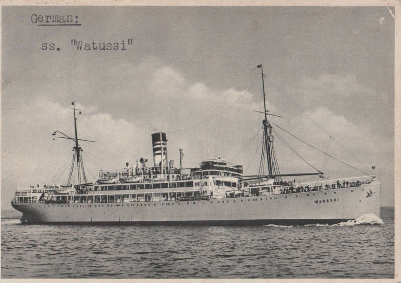 SHIPS OF THE WORLD POST CARDS SS WATUSSI