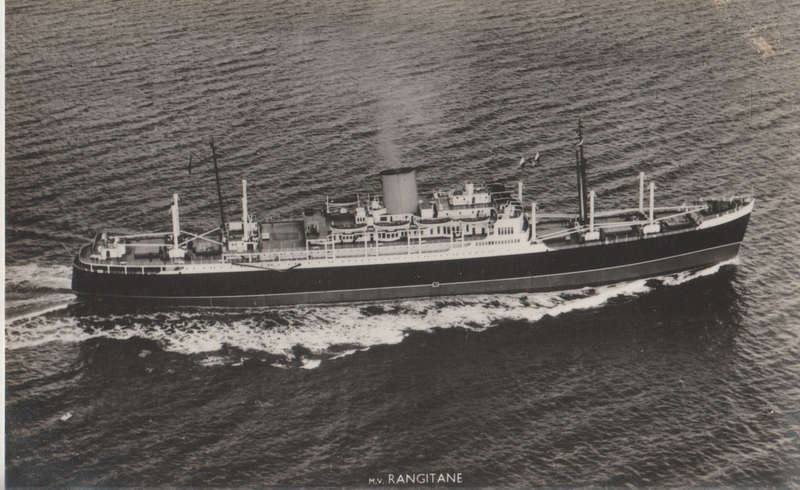 SHIPS OF THE WORLD POST CARDS MV RANGITANE