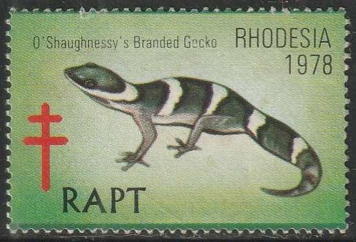 THEMATIC FAUNA RHODESIA LABEL
