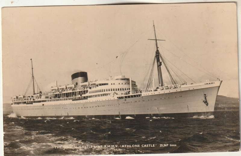 MINT UNION CASTLE LINE POST CARD ATHLONE CASTLE