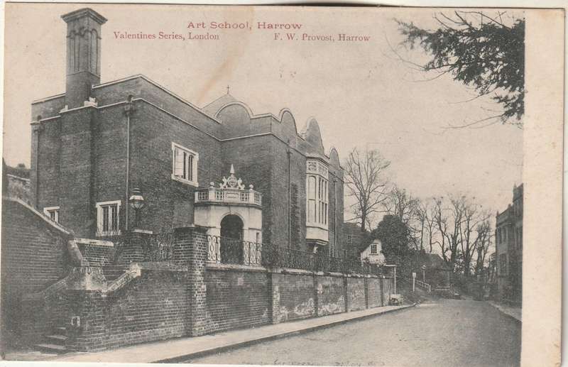 MINT POST CARD ART SCHOOL  HARROW