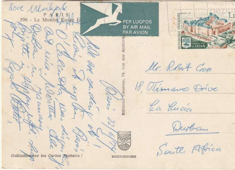 USED POST CARD FRANCE