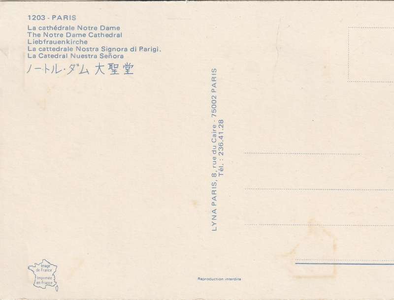MINT POST CARD FRANCE