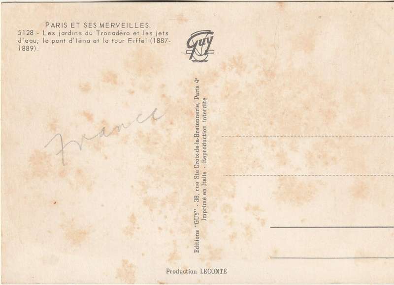 MINT POST CARD FRANCE