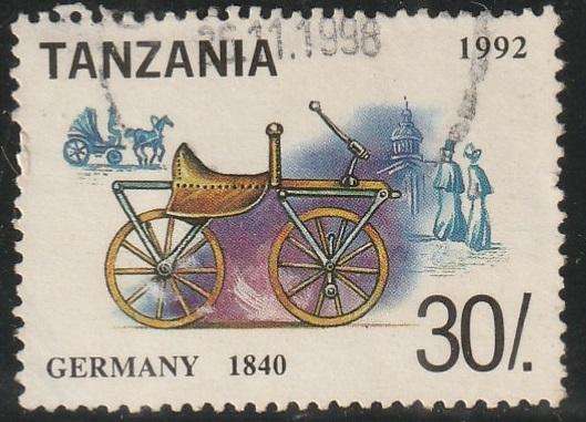 TANZANIA 1992 History of the Bicycle VFU SG 1494