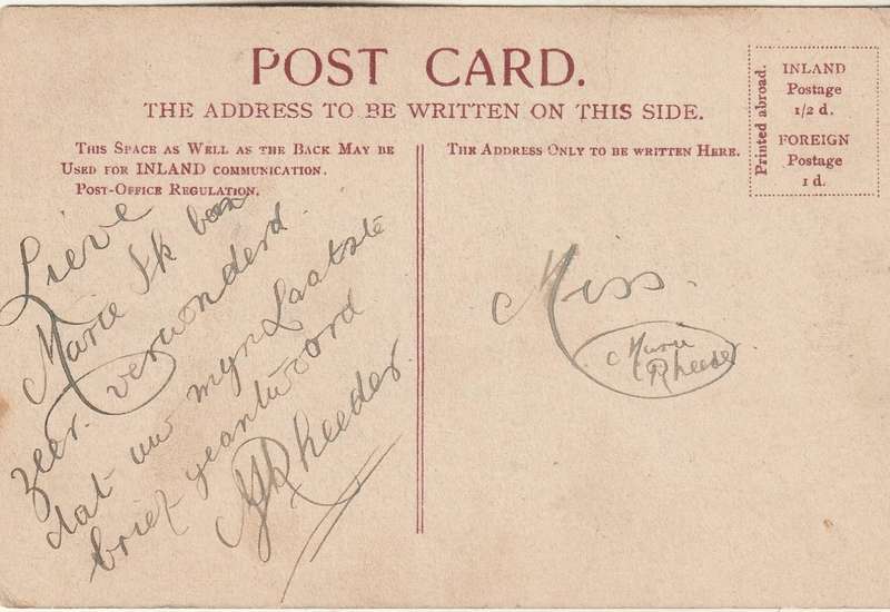 USED POST CARD STANDERTON TRANSVAAL FROM RAILWAY STATION